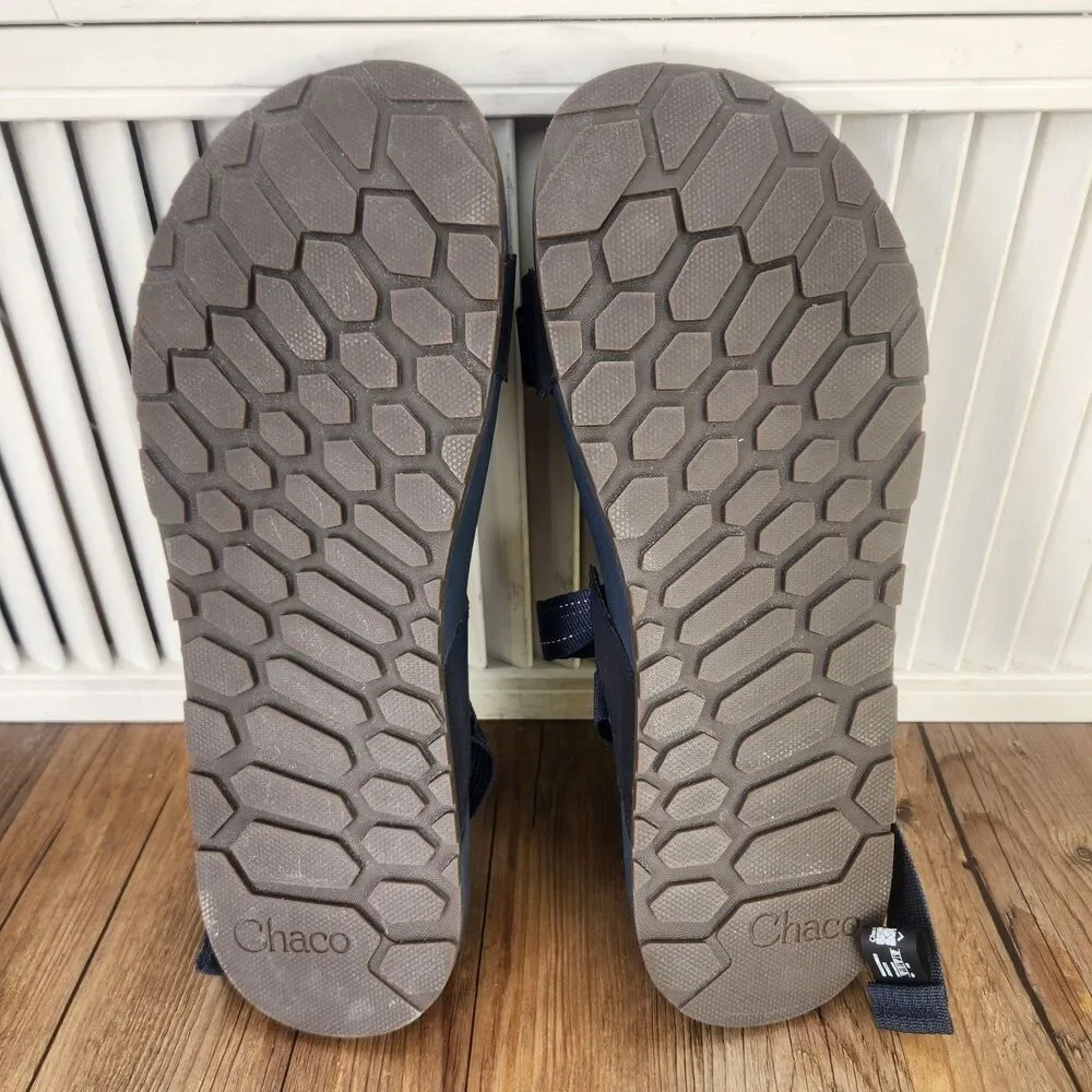 Chaco Lowdown Slides Men's 14 Navy Adjustable Outdoors Beach Lakeshore Sandals